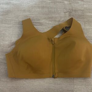 Lululemon Athletica Enlite Tan Zip-Front Bra 36DD